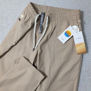 NEW! Vuori Vintage Ripstop Pant Womens L Coconut Tan Stretch VW450 L/S Cuffed